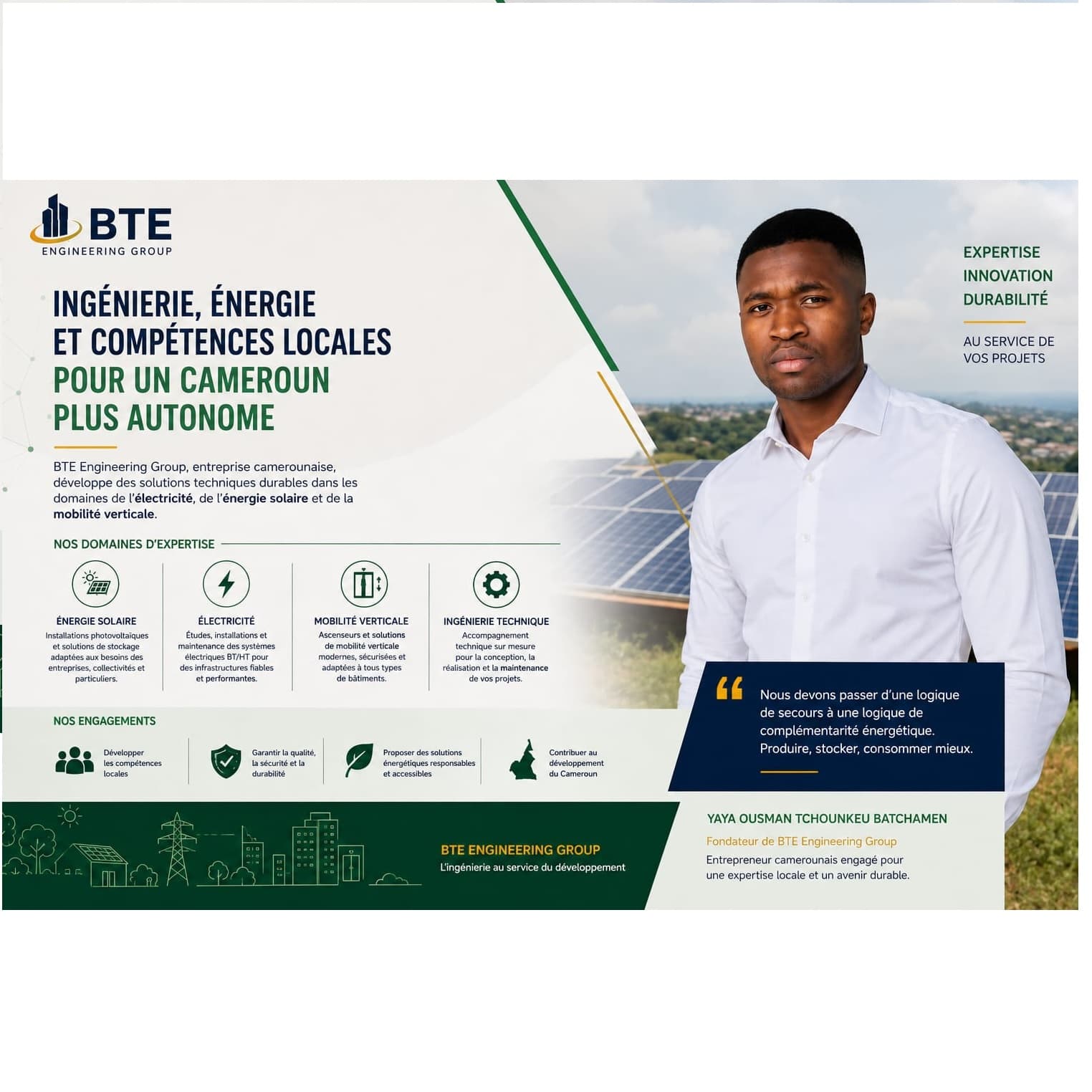 - BTE Engineering Group mise sur le solaire pour sécuriser l’énergie