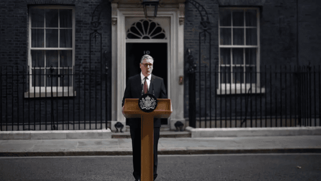 British Prime Minister Keir Starmer announces resignation