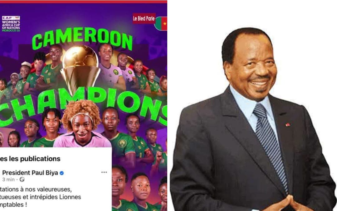 CAN féminine 2026 : Paul Biya félicite les Lionnes Indomptables après leur sacre