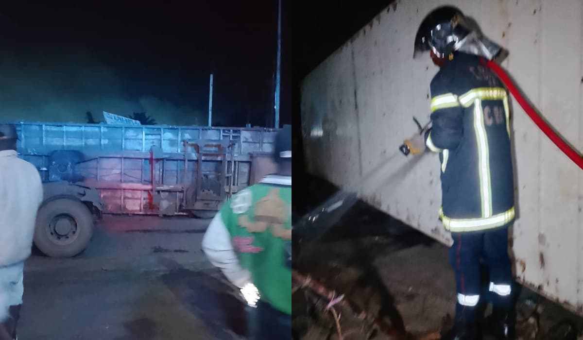 Douala-Bonabéri: la chute du camion-conteneur a fait 4 décès dont 3 femmes