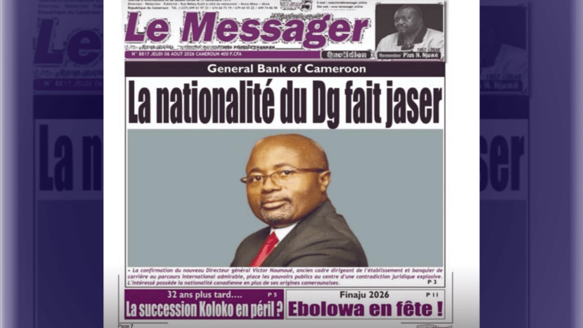 General Bank of Cameroon : La mise au point du journal Le Messager