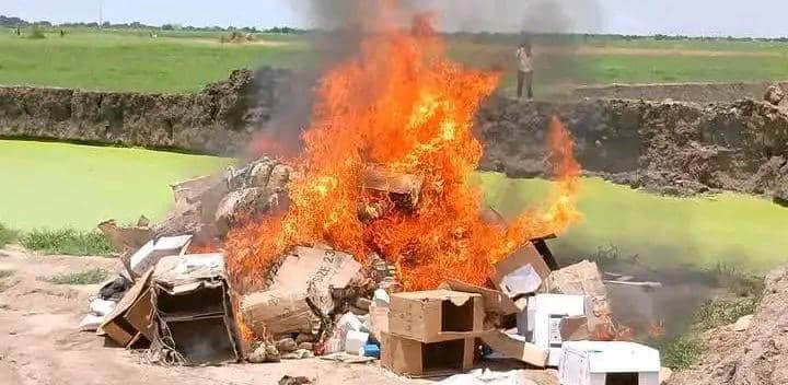 Kousseri : une importante cargaison de drogue venue du Nigeria détruite