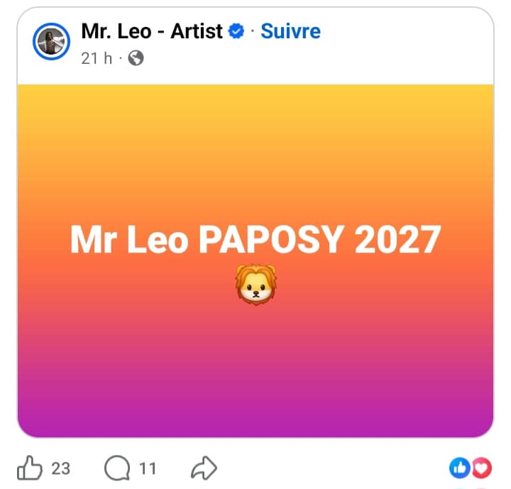 Mr Leo annonce un grand concert au Palais des Sports de Yaoundé en 2027