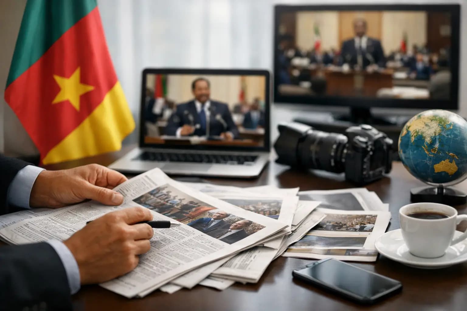 Revue médias Cameroun informations politiques