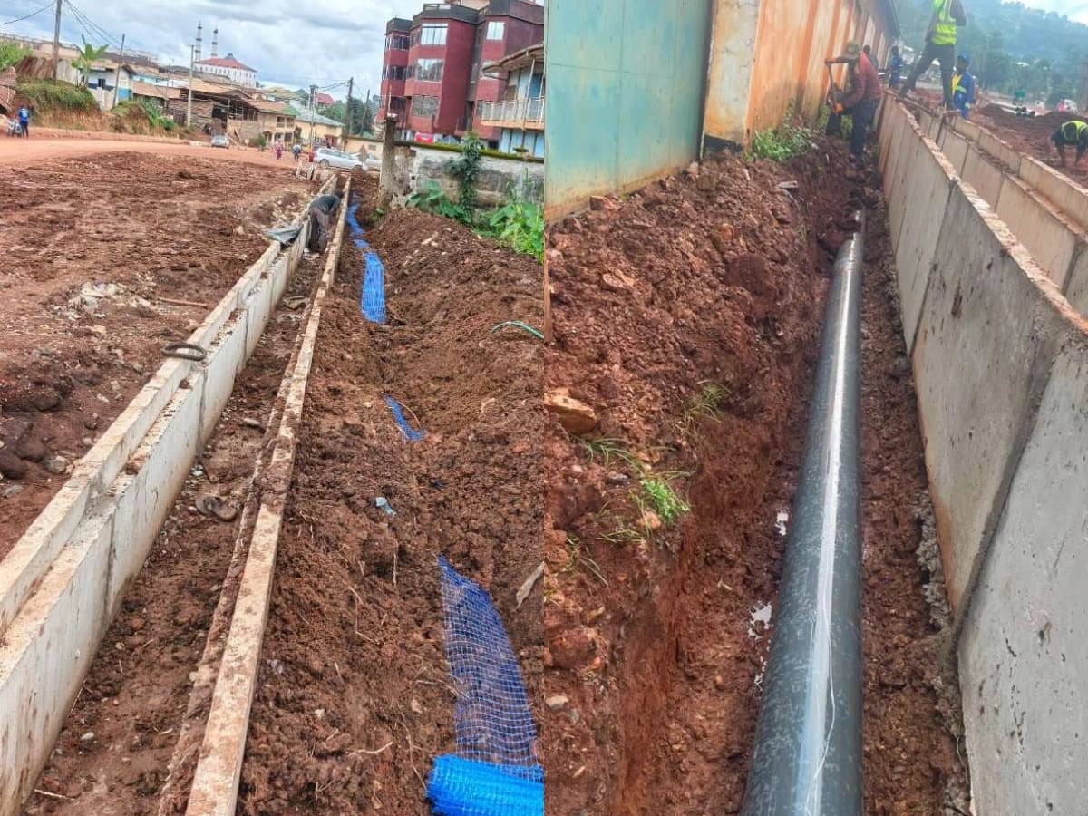 Traversée urbaine de Bamenda : les ouvrages hydrauliques achevés